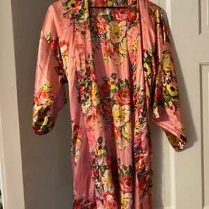 Floral Pink Women's Kimono Jacket